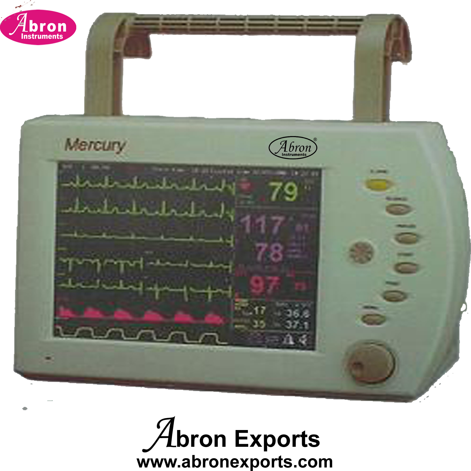 Patient Monitor Cardiac BP Pulse Oximeter BP Pulse Spo2 Multipara Touch Screen Abron ABM-2552P 